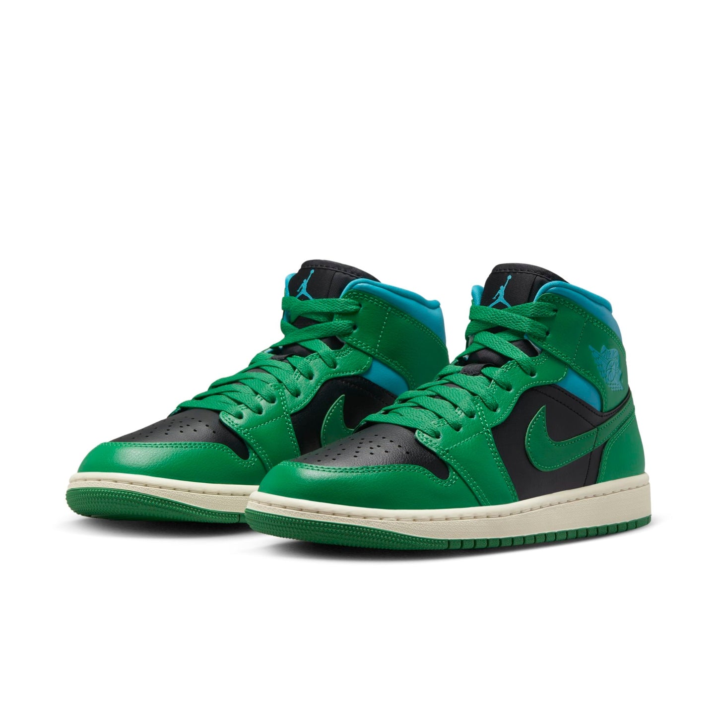 Women's Air Jordan Retro 1 Mid 'Lucky Green Aquatone'