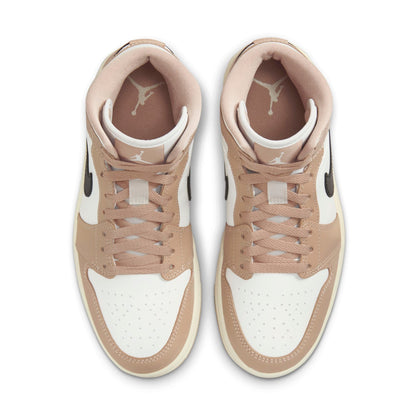 Air Jordan Women's Retro 1 Mid 'Desert Sail' W Sneakers