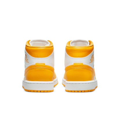 Air Jordan Women's Retro 1 Mid W 'White University Gold' Sneakers