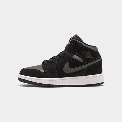[bq6931-012] Grade School Air Jordan Retro 1 Mid Se Gs 'black Anthracite'