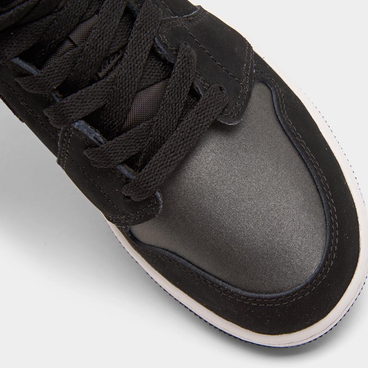 [bq6931-012] Grade School Air Jordan Retro 1 Mid Se Gs 'black Anthracite'