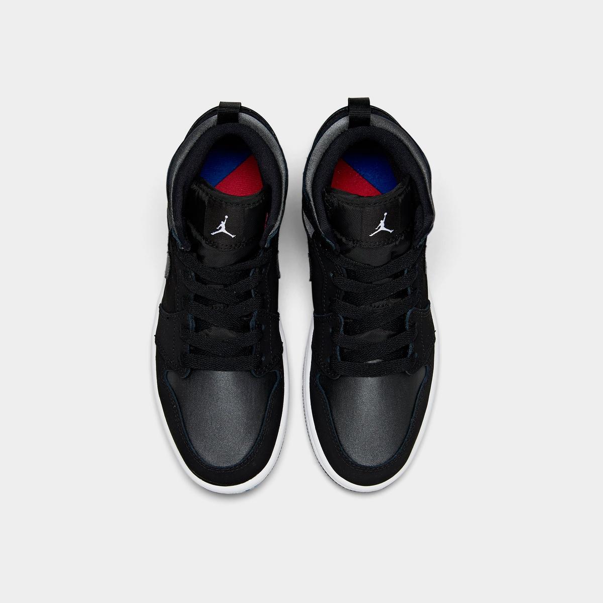 [bq6931-012] Grade School Air Jordan Retro 1 Mid Se Gs 'black Anthracite'