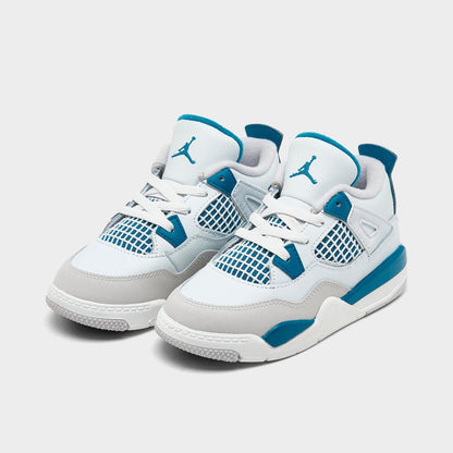 Toddlers Air Jordan Retro 4 Td 'Military Blue' 2024 - BQ7670-141