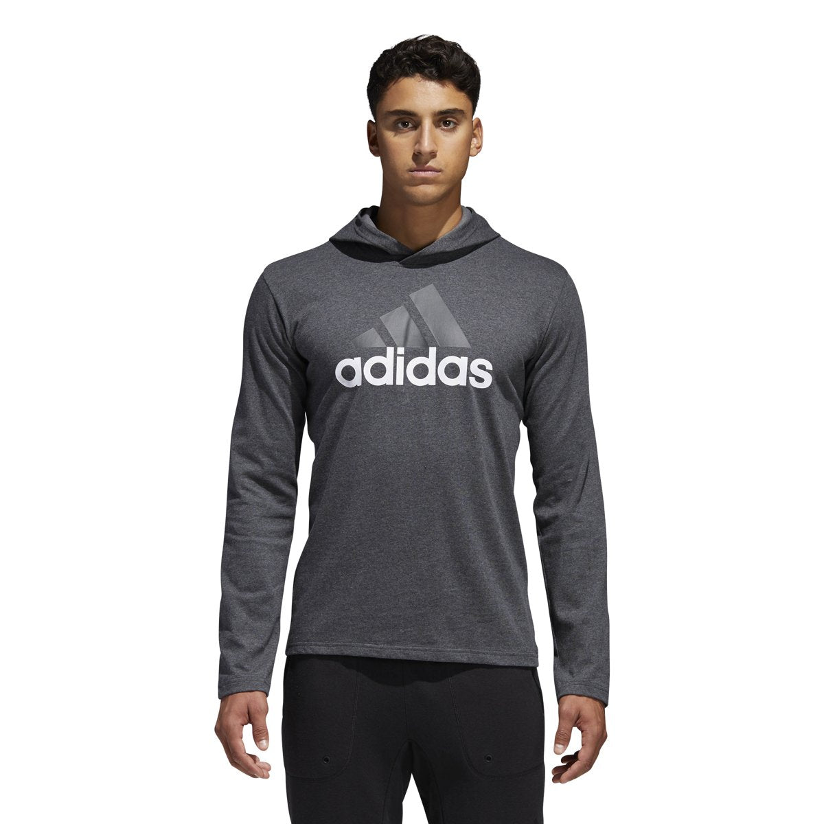 Mens Adidas Long Sleeve Badge Of Sport Hoody