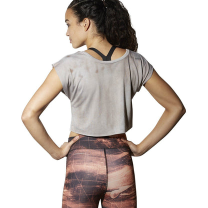 Reebok Women's Combat Spray Dye Crop Tee