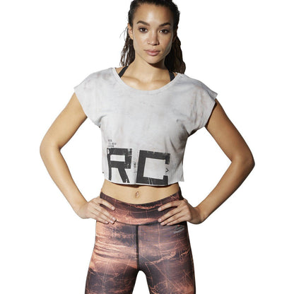 Reebok Women's Combat Spray Dye Crop Tee