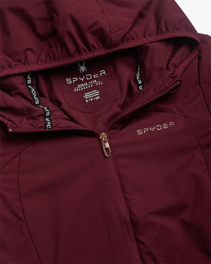 Women's Long Spyder Lite Jacket - Burgundy