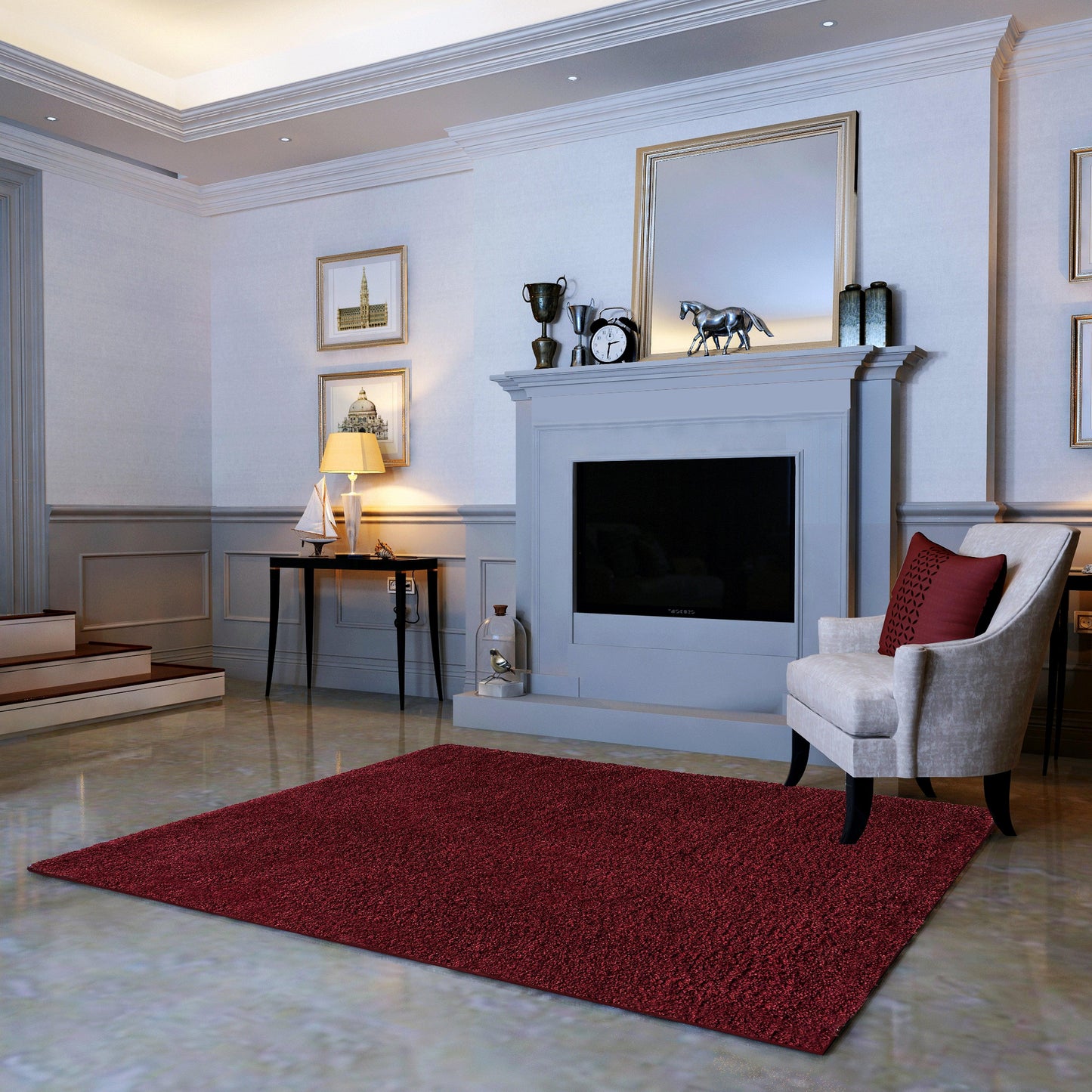 Elegant Comfort 5' x 7' -  8' x 10' Rectangle Shaggy Area Rug