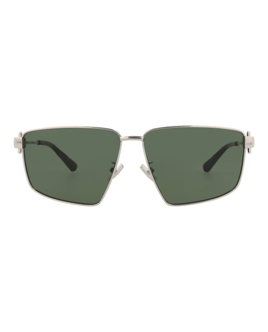 Bottega Veneta Square-Frame Metal Sunglasses