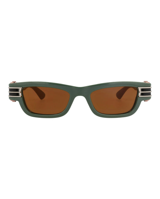 Bottega Veneta Square-Frame Injection Sunglasses
