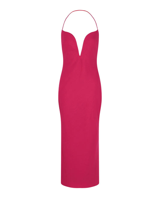 Givenchy Plunging Halter Midi Dress