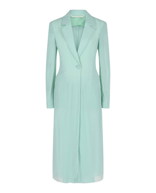 Givenchy Single-Breasted Sheer Longline Coat