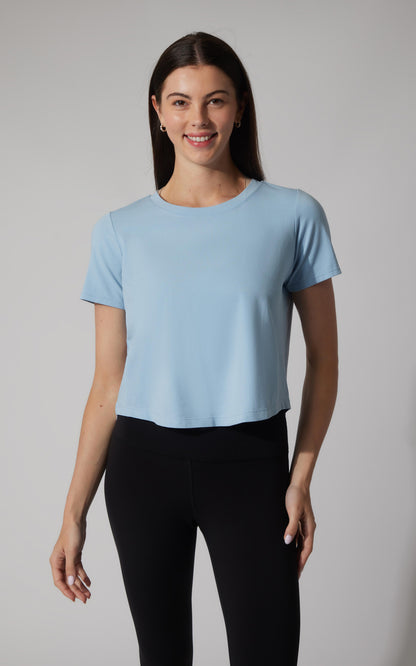 2 PK Airlite Cotton Boxy Cropped Short Sleeve Tee - Our Petal Tone Story