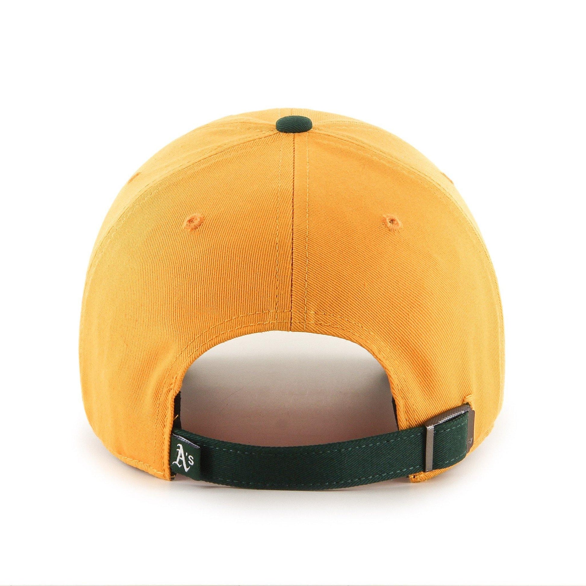 Mens 47 Brand Oakland Athletics Clean Up Strapback - Yellow/Green - sneakAR