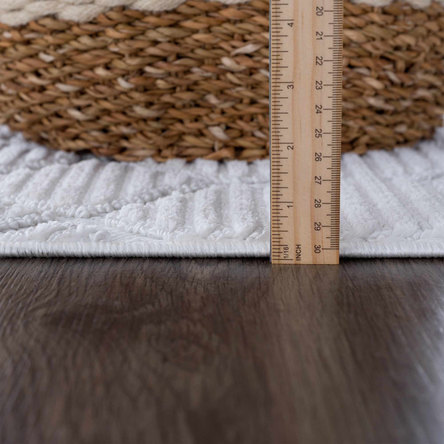 Ivory Beil 3D Fringe Area Rug - Clearance