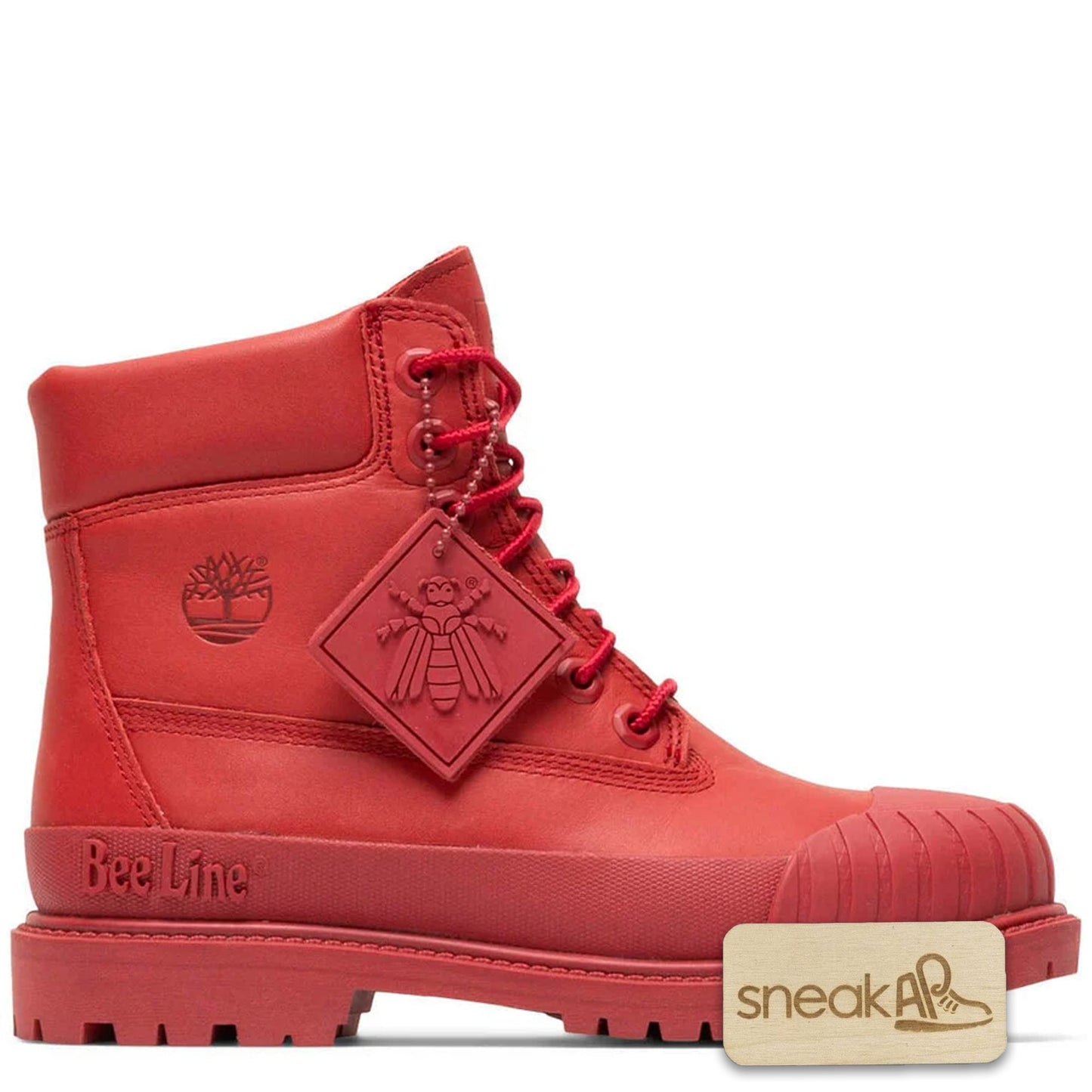 Timberland Women's 6" Waterproof Boot 'Premium Bee Line Rubber Toe Wp Red Nubuck' Sneakers