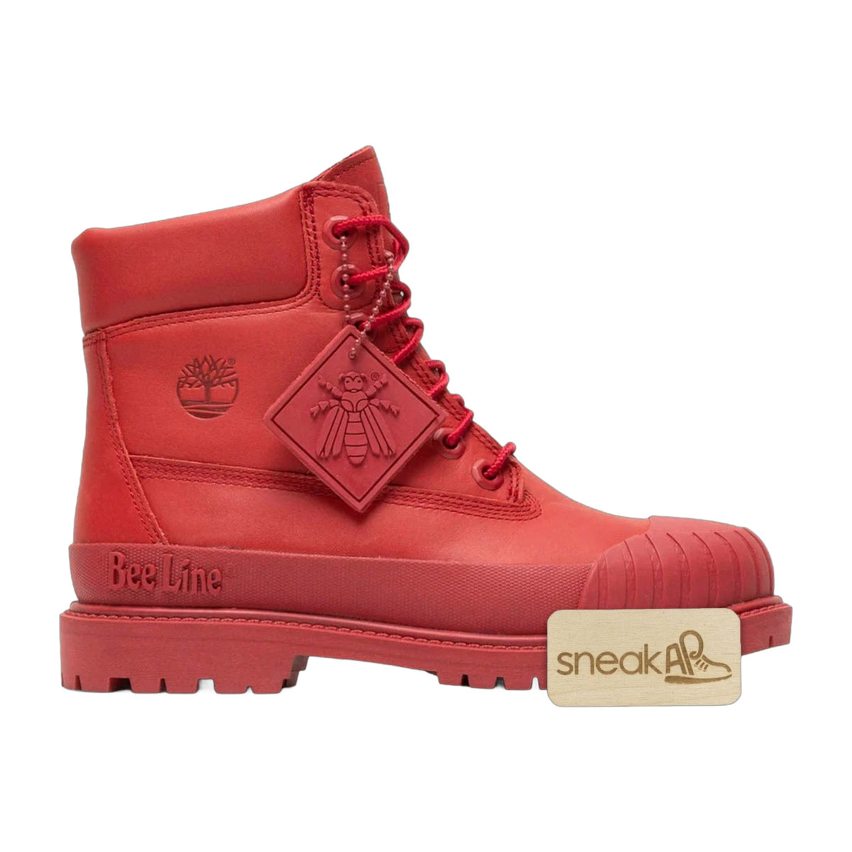 Timberland Women's 6" Waterproof Boot 'Premium Bee Line Rubber Toe Wp Red Nubuck' Sneakers