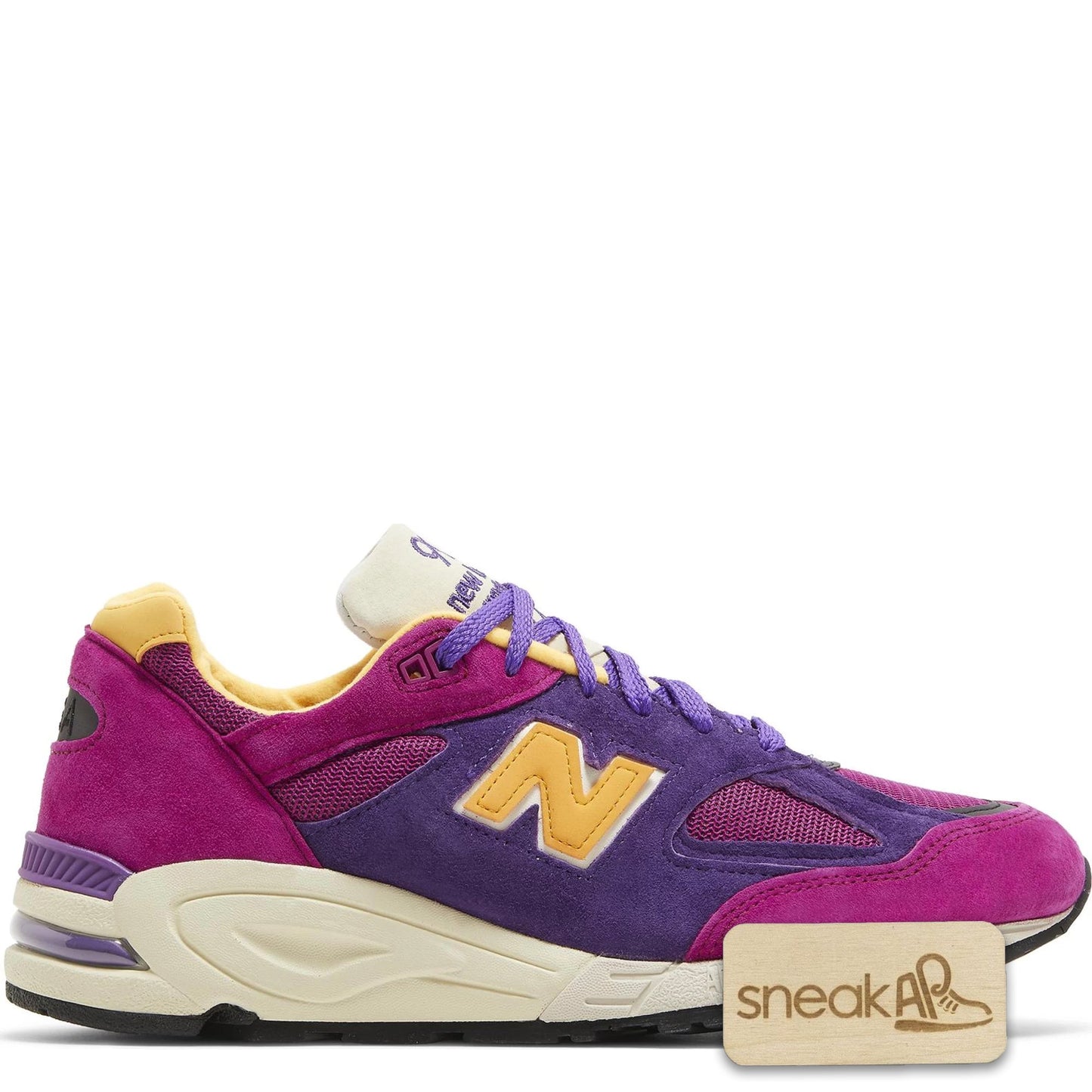 Men's New Balance 990V2 'Miusa Teddy Santis Purple Yellow'