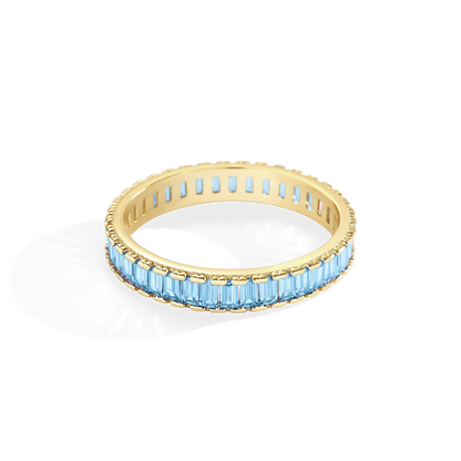 Mint & Lily Baguette Birthstone Eternity Band