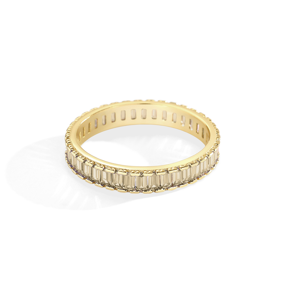 Mint & Lily Baguette Birthstone Eternity Band
