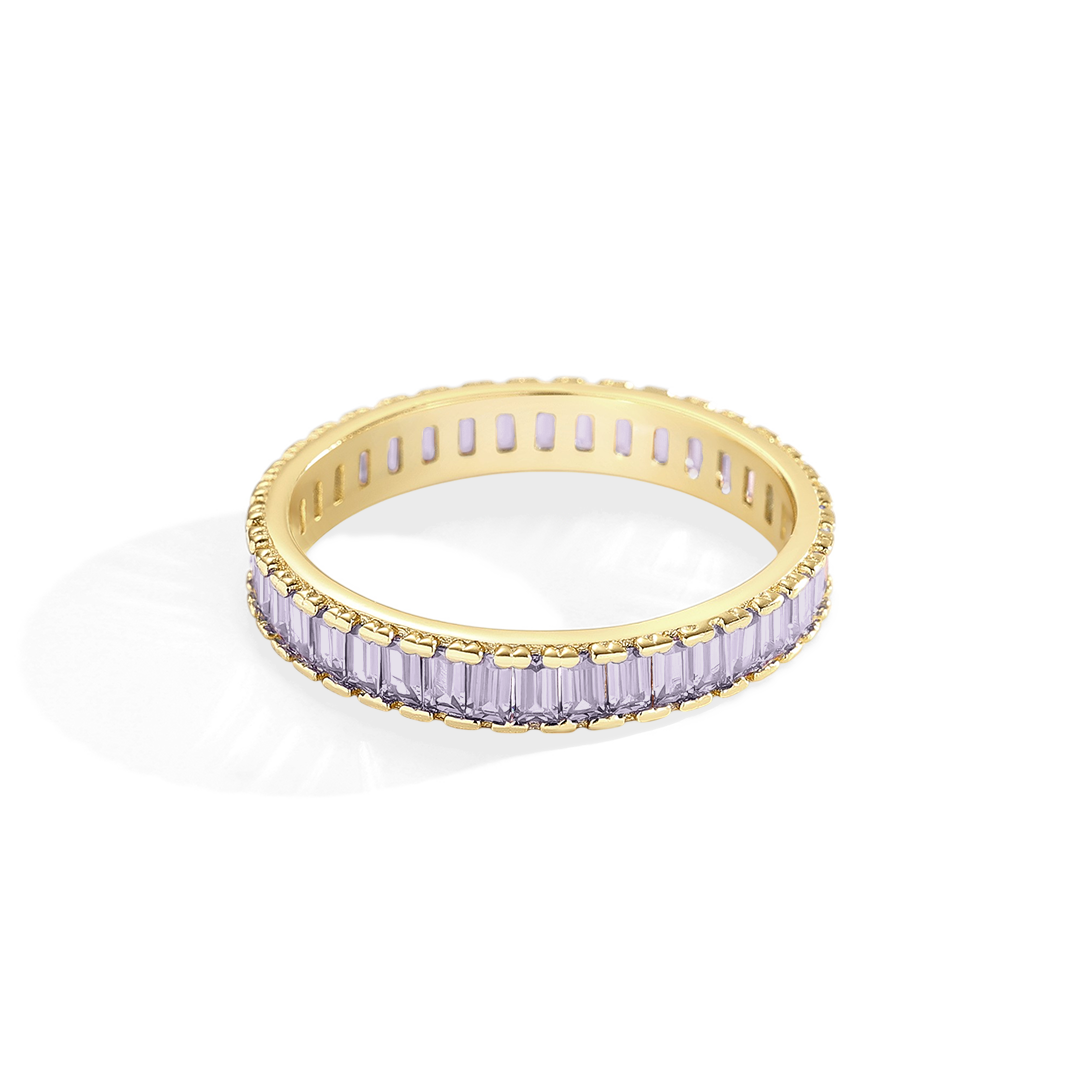 Mint & Lily Baguette Birthstone Eternity Band