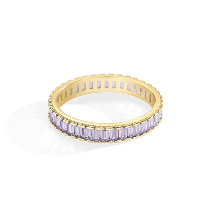Mint & Lily Baguette Birthstone Eternity Band
