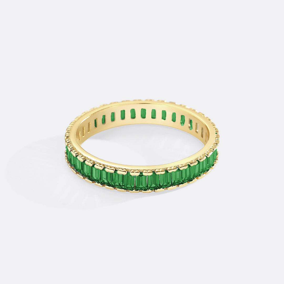 Mint & Lily Baguette Birthstone Eternity Band