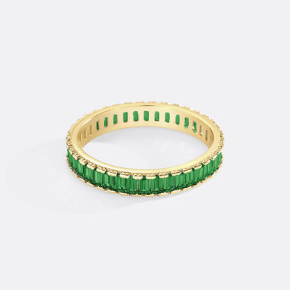 Mint & Lily Baguette Birthstone Eternity Band