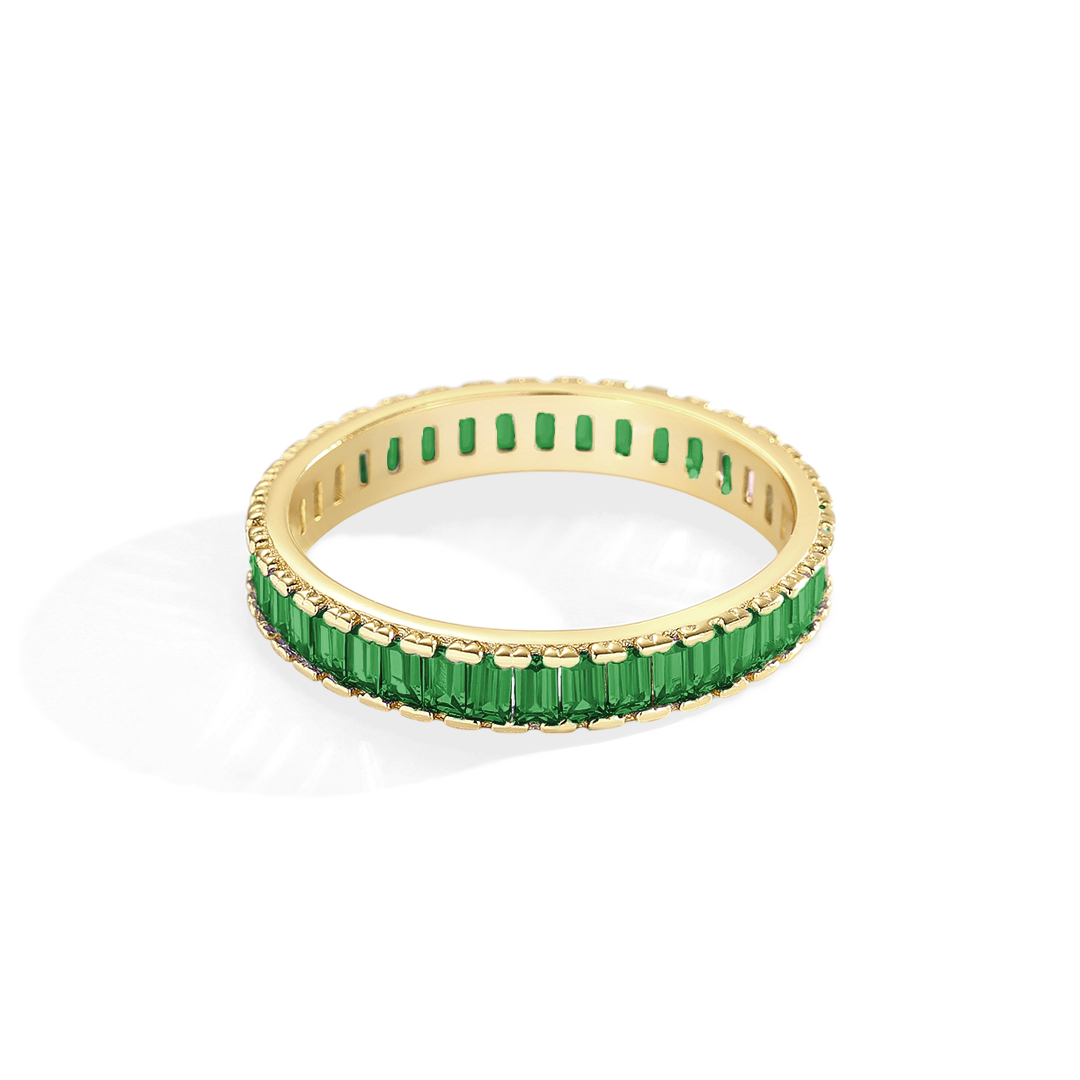Mint & Lily Baguette Birthstone Eternity Band