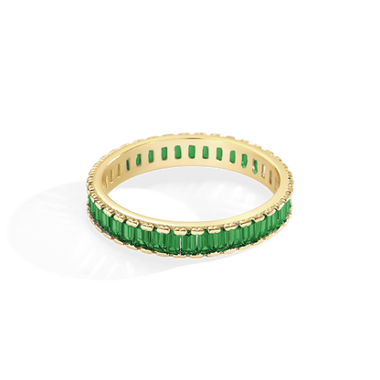 Mint & Lily Baguette Birthstone Eternity Band
