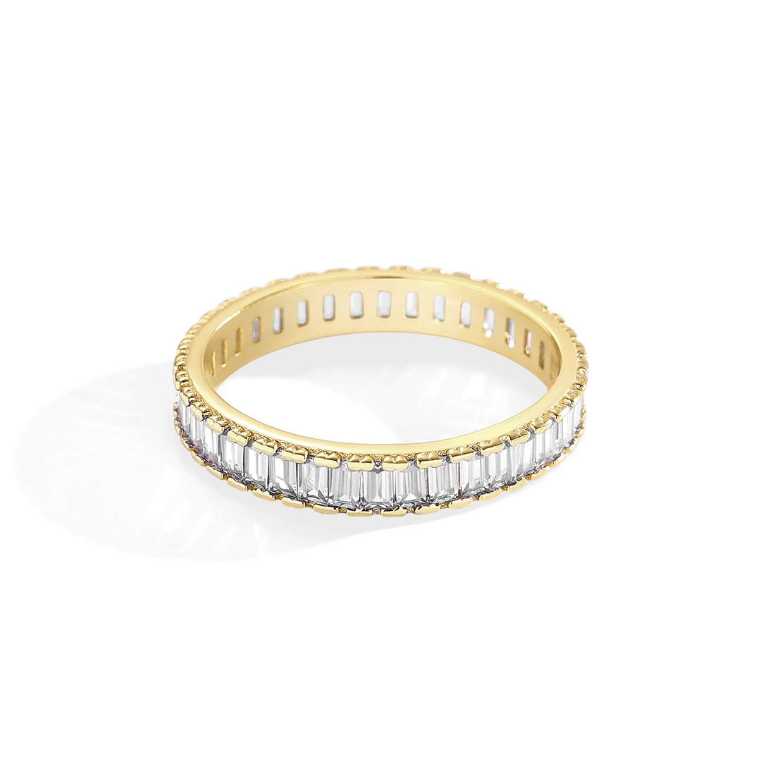 Mint & Lily Baguette Birthstone Eternity Band