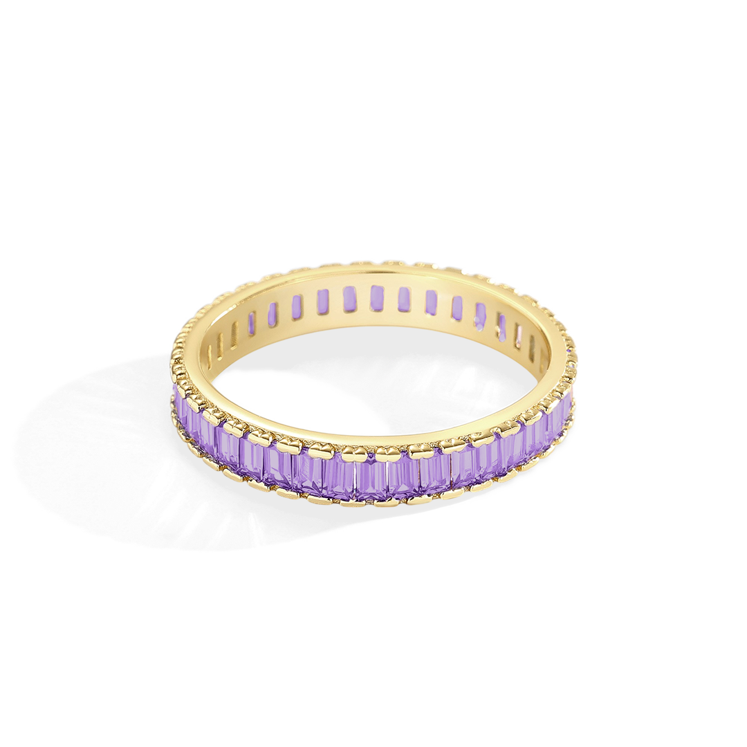 Mint & Lily Baguette Birthstone Eternity Band