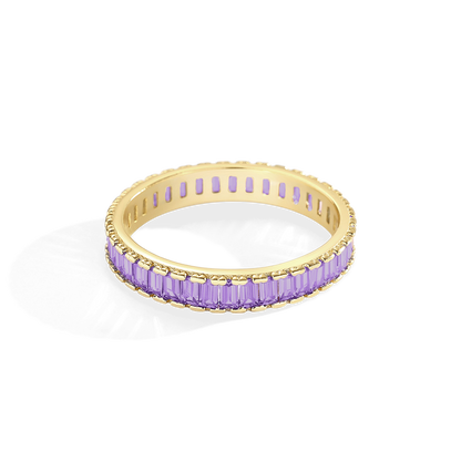 Mint & Lily Baguette Birthstone Eternity Band