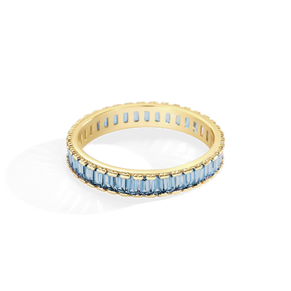 Mint & Lily Baguette Birthstone Eternity Band
