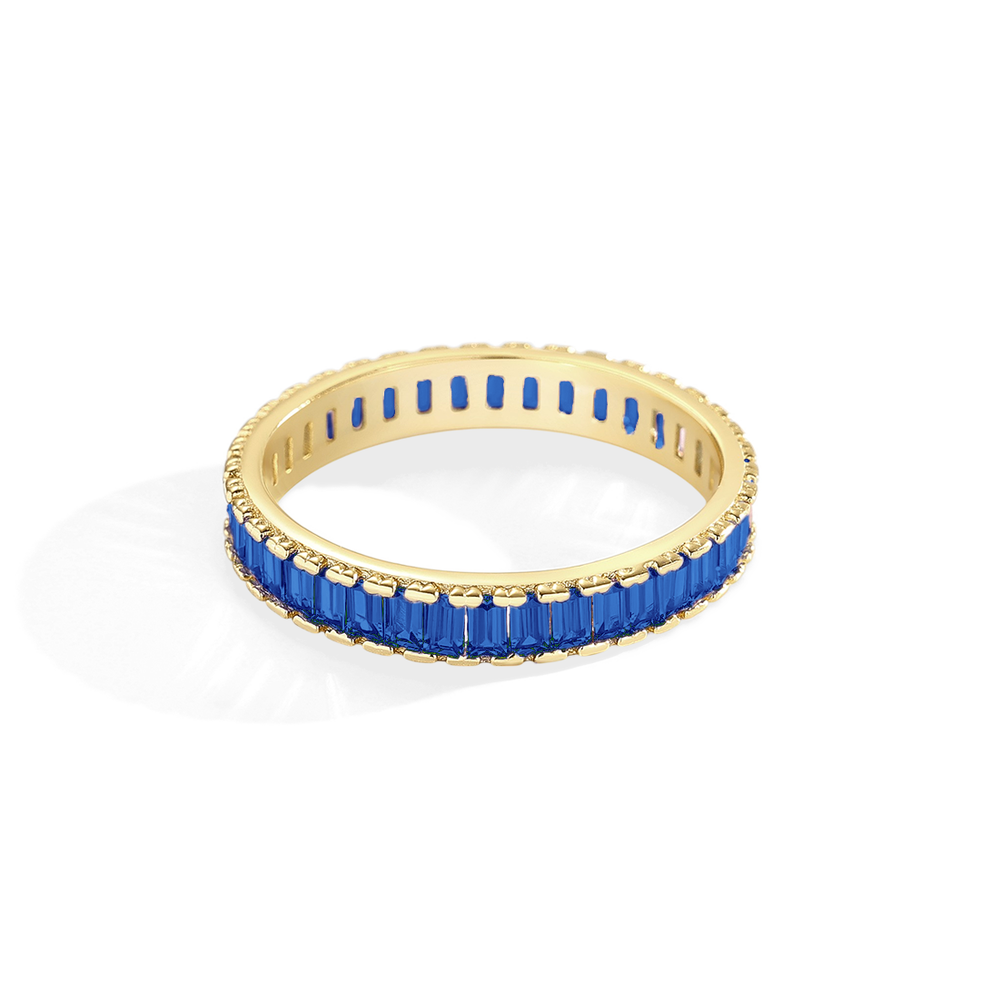Mint & Lily Baguette Birthstone Eternity Band