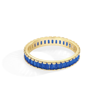 Mint & Lily Baguette Birthstone Eternity Band