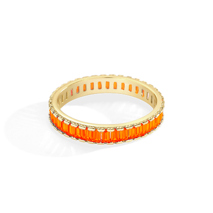 Mint & Lily Baguette Birthstone Eternity Band