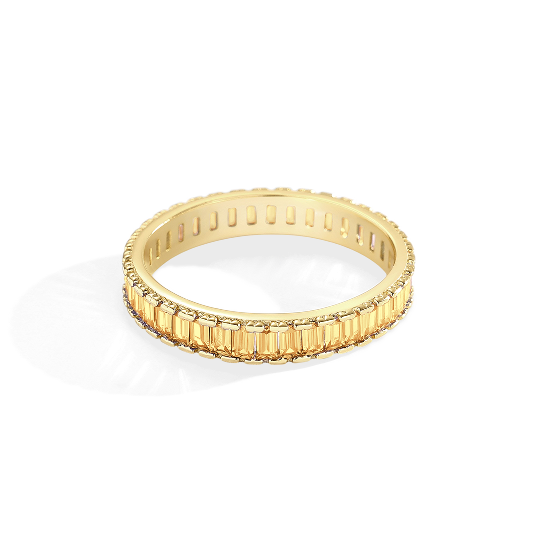 Mint & Lily Baguette Birthstone Eternity Band