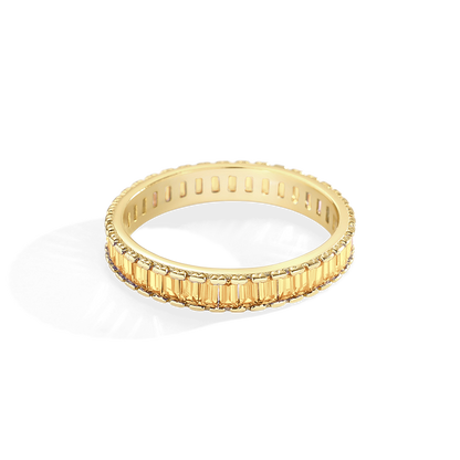 Mint & Lily Baguette Birthstone Eternity Band