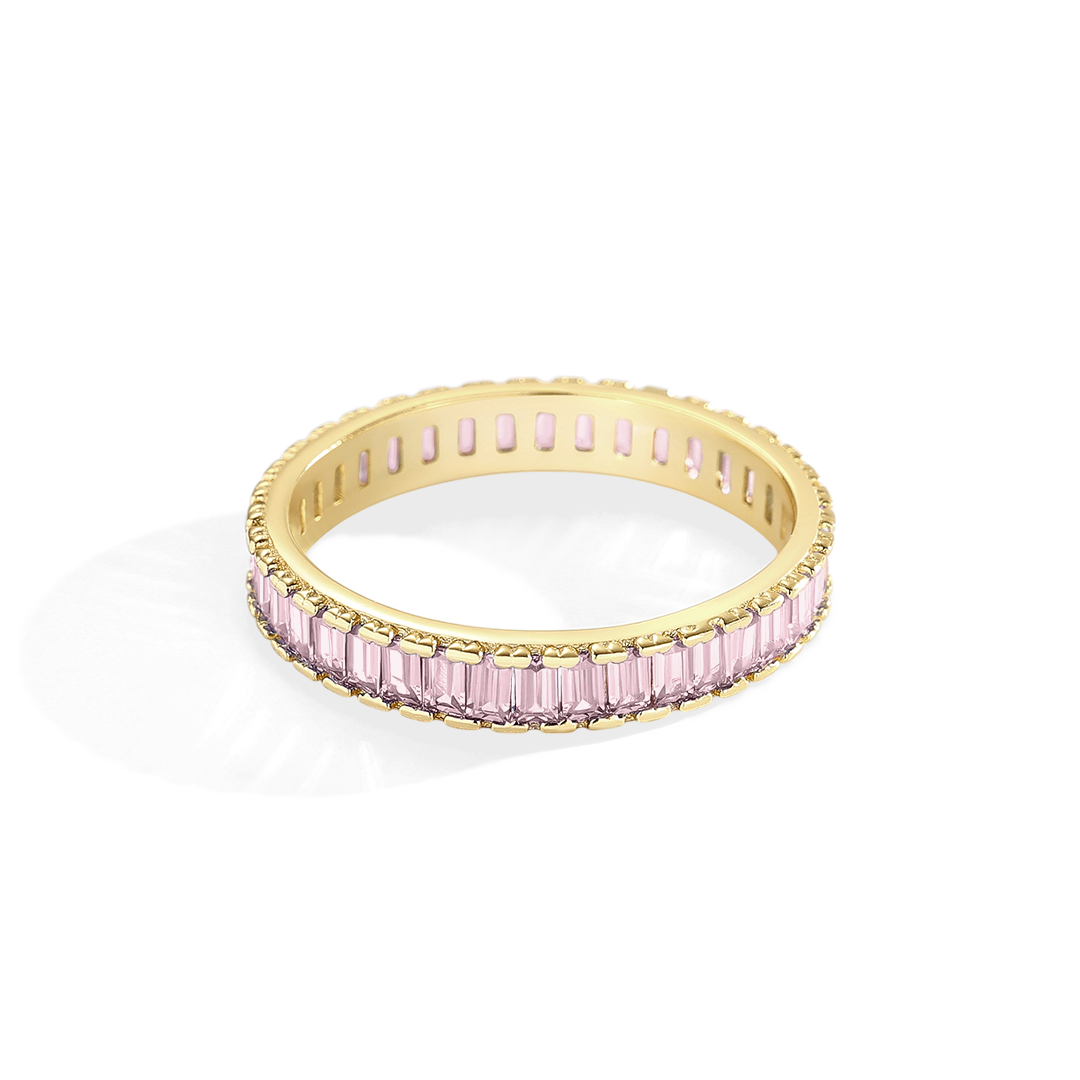 Mint & Lily Baguette Birthstone Eternity Band