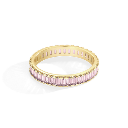 Mint & Lily Baguette Birthstone Eternity Band