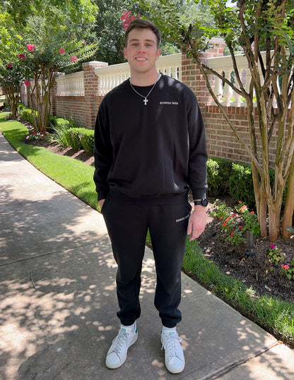 Elevated Faith Basics Black Unisex Crewneck