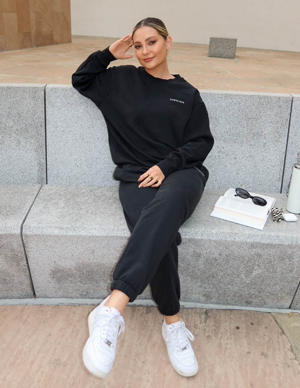 Elevated Faith Basics Black Unisex Crewneck