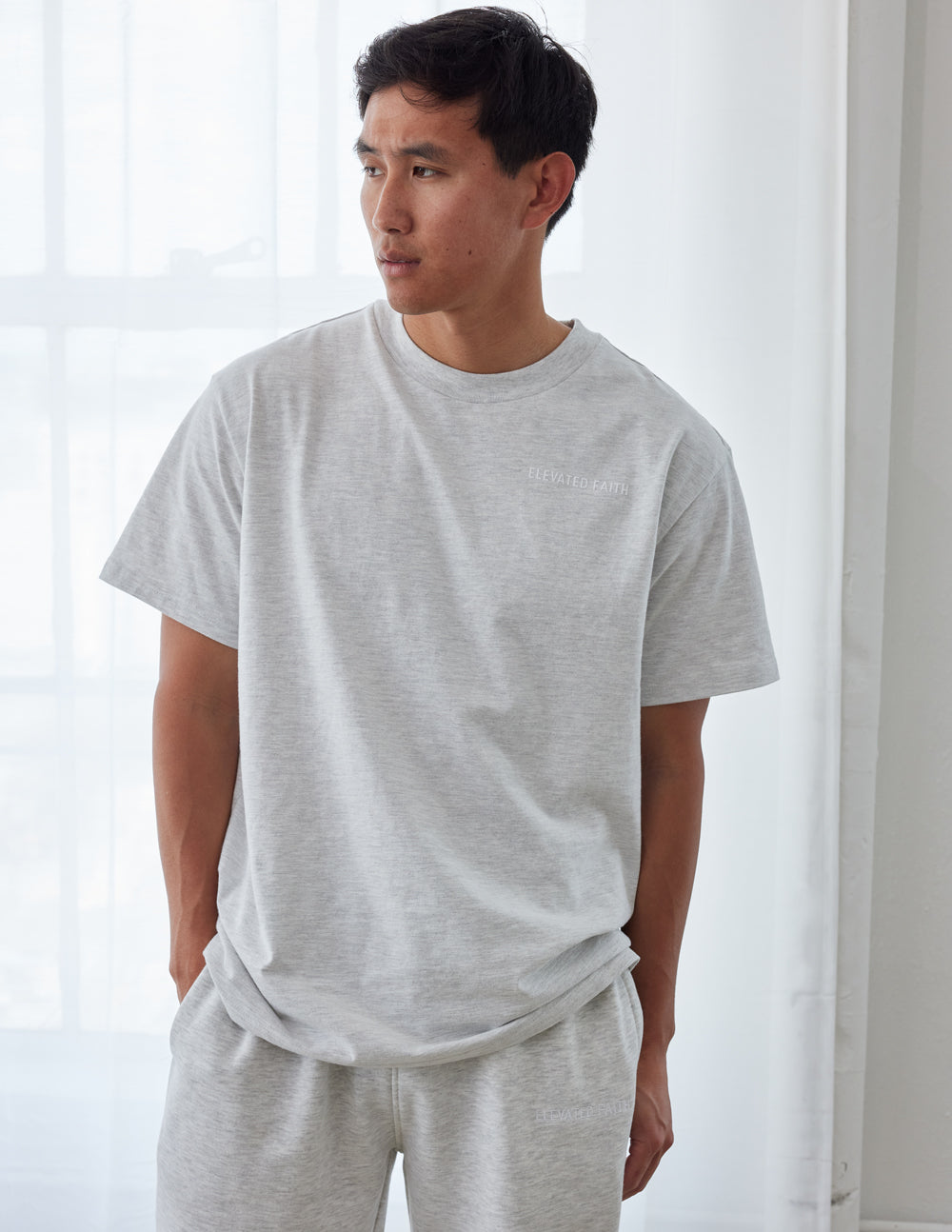 Elevated Faith Basics Cloud Grey Unisex Tee