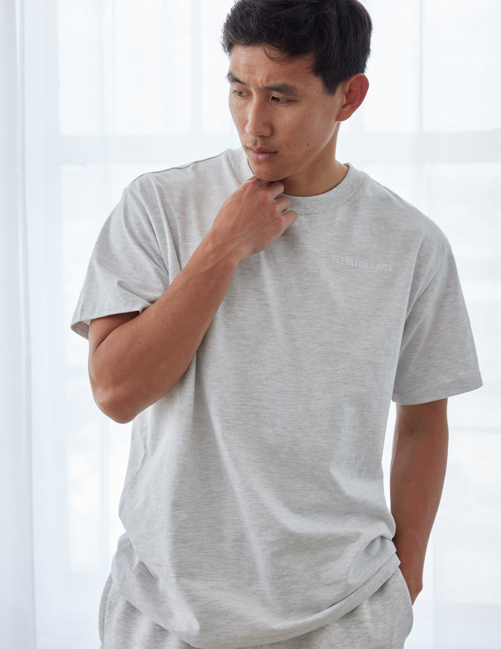 Elevated Faith Basics Cloud Grey Unisex Tee