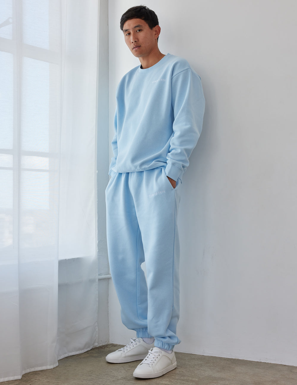 Elevated Faith Basics Dream Blue Unisex Crewneck