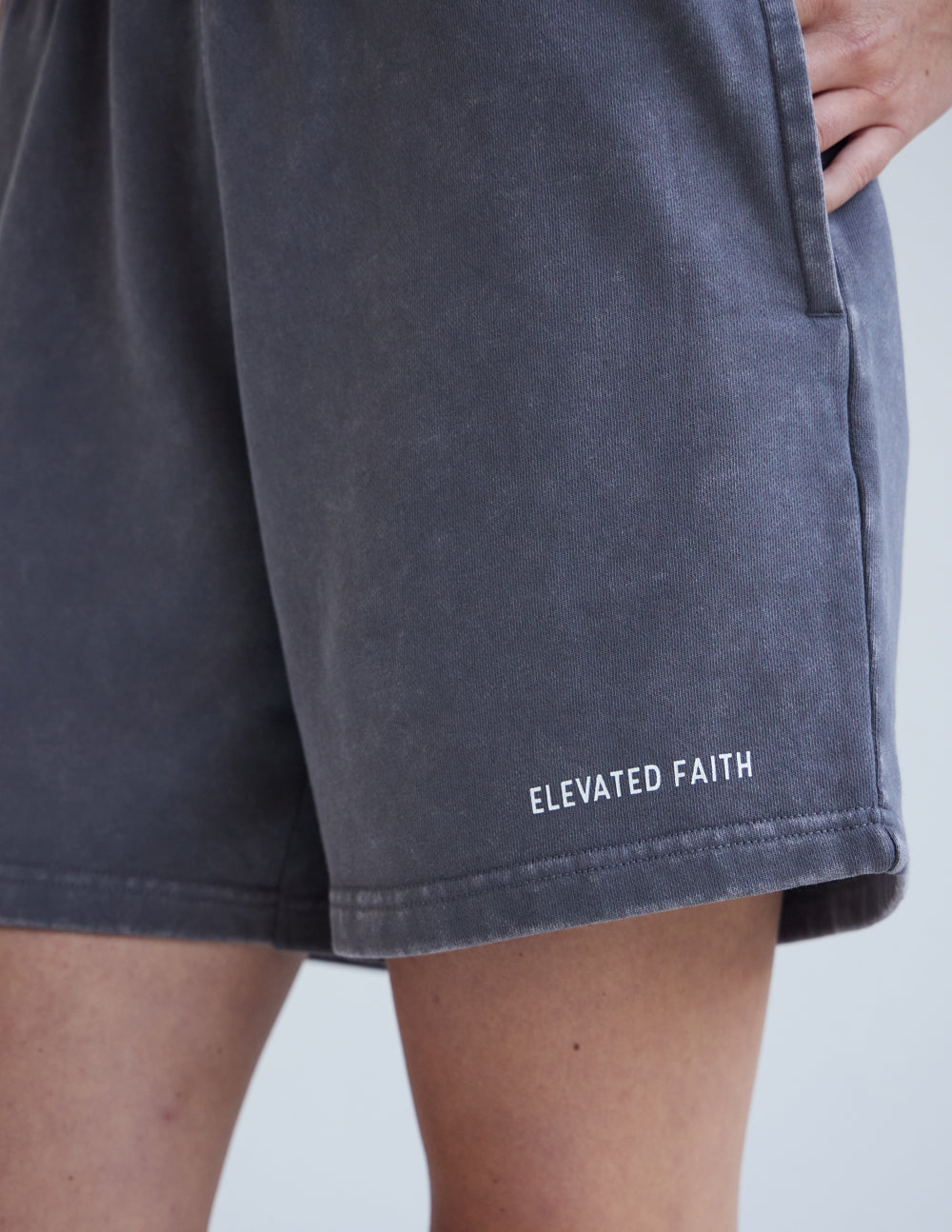 Elevated Faith Basics Smoke Grey Women's Short