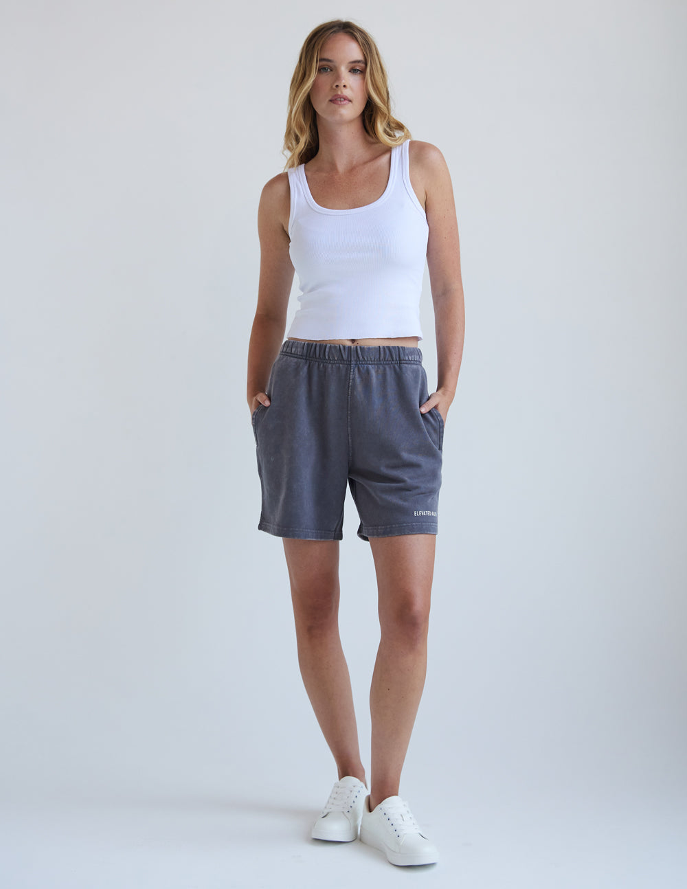 Elevated Faith Basics Smoke Grey Women's Short