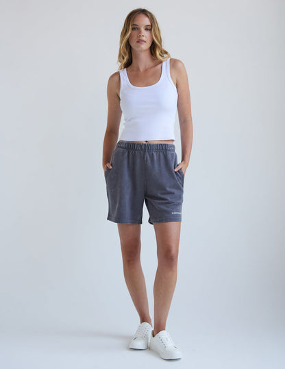 Elevated Faith Basics Smoke Grey Women's Short