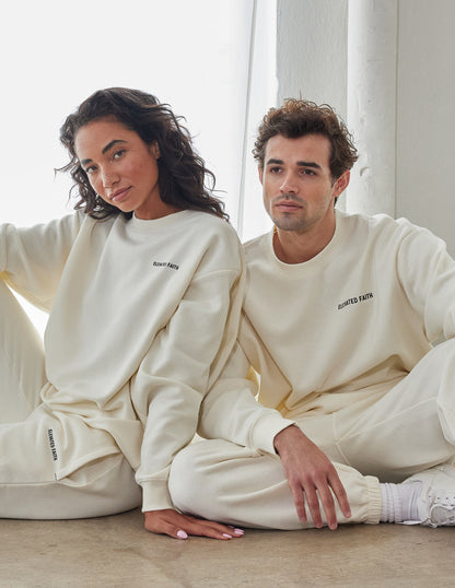 Elevated Faith Basics White Sand Unisex Crewneck